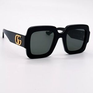 NEW GUCCI GG1547S 001 SQUARE BLACK GREY WOMEN SUNGLASSES GUCCI